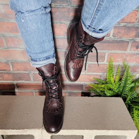 Ben Miller Shoes - Ben Miller VTG Roper Western Leather Fringe Boots